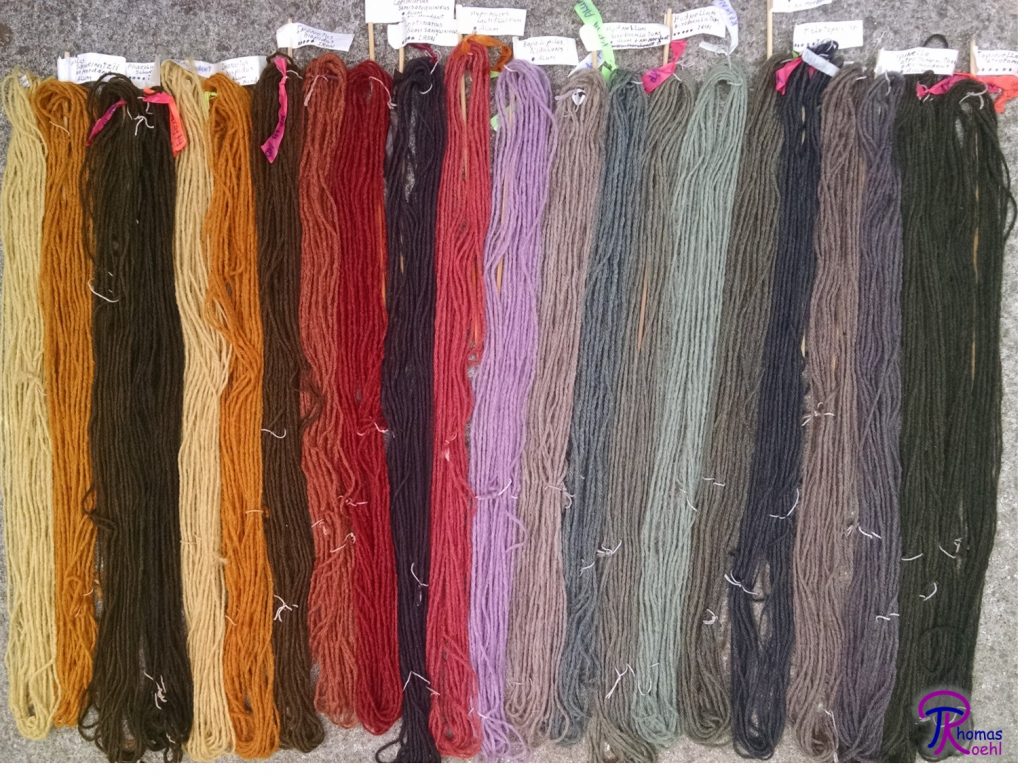 mushroom-dyed wool